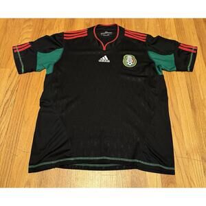 2010 World Cup Adidas Mexico Jersey Mens Large Black Green White